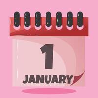 A calendar with the word january on it vector