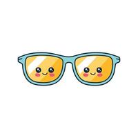 a sunglasses with smiling faces vector