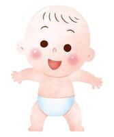 Happy Baby Standing with Open Arms vector