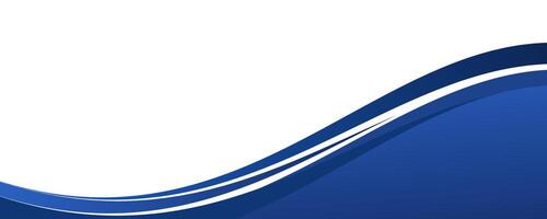 Blue and white corporate wave banner for promotion vector