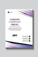 Company Profile Presentation Template Red and White Geometric Design, vector