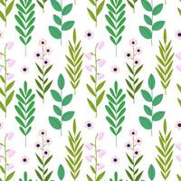 Seamless pattern with branches and flowers. Pattern for background vector