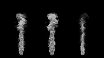 A set of three types of white smoke. Each of the options differs in speed, density and animation of smoke. Horizontal composition. File contains Alpha Channel. video