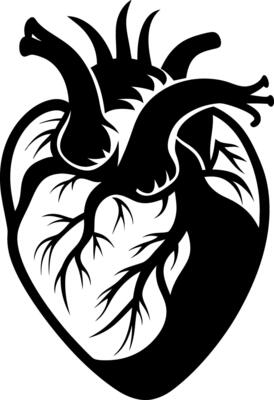 silhouette and White Detailed Graphic Design