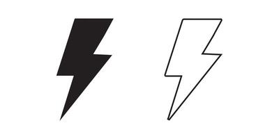 Lightning bolt thunder icon design vector