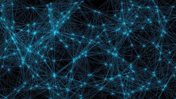 Smooth movement of a geometric shape animated in space in the form of a molecular lattice. File contains Alpha. video