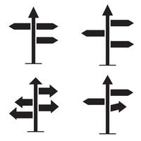 Directional icon silhouette bundle with high usability for app mockup and web layout vector