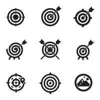 Silhouette bundle of summer essentials and target graphics for artwork vector