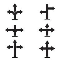 UI themed directional icon silhouettes perfect for interactive app and digital design vector