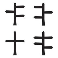 Professional directional icon silhouette elements used in charts and interface design vector