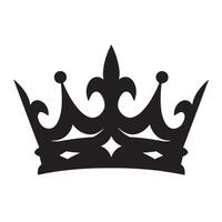 Elegant crown logo art silhouette used for royal emblem badge and premium decoration vector