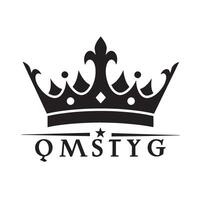 Artistic crown logo art silhouette used for monarchy themes print and label designs vector
