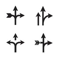 Sharp directional arrow icon set silhouette for interface layout and diagrams vector