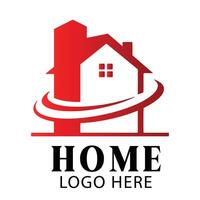 Swirl home building logo symbol icon design for modern housing architecture and property branding vector
