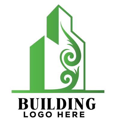Minimal swirl real estate building logo symbol icon great for small agency modern branding themes