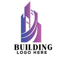 Futuristic swirl real estate building logo symbol icon perfect for tech driven property platforms vector