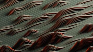 Smooth flowing 3d abstract loop background animation in dark color video