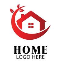 Stylish swirl home building logo symbol icon for custom housing project marketing and identity vector