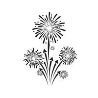 Fireworks silhouette graphic used for grand opening New Year and event background vector