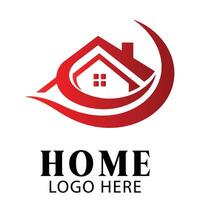 Swirl home building logo symbol icon with modern curves for stylish architecture company branding vector