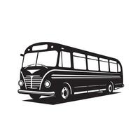 Simple bus art silhouette design perfect for branding transit art and urban layout vector