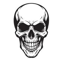 Skull head face art silhouette bundle perfect for custom apparel and dark branding vector