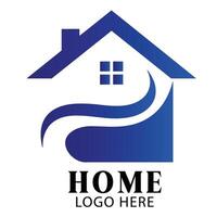 Sleek swirl home building logo symbol icon perfect for minimal property development branding vector