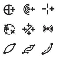 Signal bar tec signal icons divers collection silhouette ideal for technology and smart tools vector