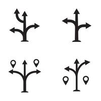 Compact directional icon set silhouette for pointer flow and web interaction design vector