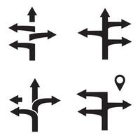 Sharp directional icon set silhouette collection used in site menus and button guides vector