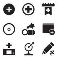 High resolution variation icons collection silhouette bundle for crisp clean tech branding vector