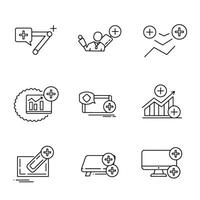 Variation icons collection silhouette bundle for digital design UI web app and branding projects vector