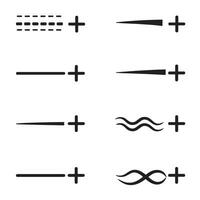 Variation icons collection silhouette bundle suitable for user interface kits and products vector