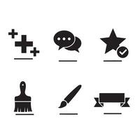 Variation icons collection silhouette bundle designed for innovative tech and mobile brands vector