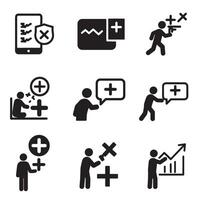 Graphic variation icons collection silhouette bundle ideal for startup branding and UI work vector