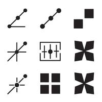 Bold variation icons collection silhouette bundle ideal for web toolkit and tech UI vector