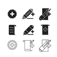 Trendy variation icons collection silhouette bundle for web graphics mobile UI and design vector