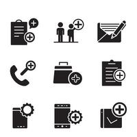 Variation icons collection silhouette bundle perfect for creative branding and concept tools vector