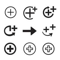 Smart variation icons collection silhouette bundle ideal for social media and app layout vector