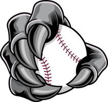 Rhino Claw Gripping Baseball With Heavy Power And Sharp Nails vector