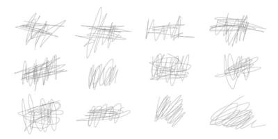Scribbles Hand drawn collection of underline and highlight lines vector