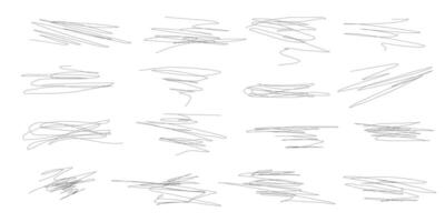 Hand drawn scribbles collection of underline and highlight lines vector