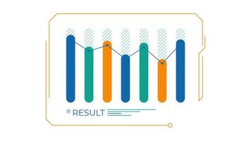 Animated element of business infographic - abstract bar plot video