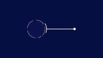 Infographic element - animated striped circle callout with horizontal line video