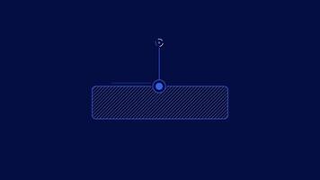 Infographic element - animated striped callout box with top center line video
