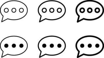 Chat bubble icon set. Speech bubble collection. Message sign vector