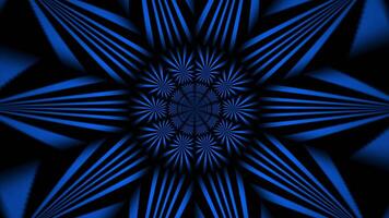 Royal blue color rotating shapes with 3d depth tunnel seamless design dark loop able geometrical background video