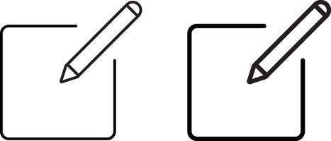 Edit icon set. create , compose, pencil, symbol vector