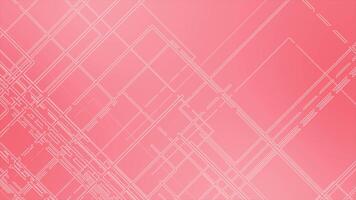 Red color rectangular shape lines moving diagonally hi-tech design technological background video