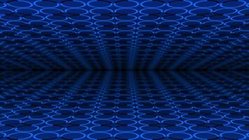 Royal blue color 3d multiple circular shapes seamless design dark loop able geometrical background video